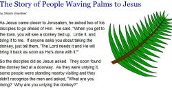 Waving Palms children's version Bible story
