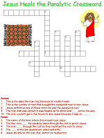 Jesus Heals the Paralyzed man crossword puzzles