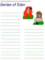 Adam and Eve worksheets