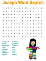 Joseph and His Coat of Many Colors word search