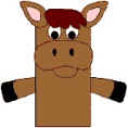 paper bag donkey craft