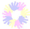 Easter handprint wreath craft