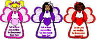 heart angel paper crafts