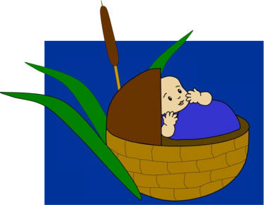 baby moses paper craft