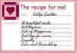 recipe card