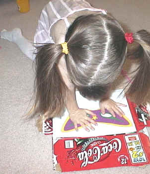 glue mask to cardboard 