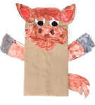 donkey paper bag puppet