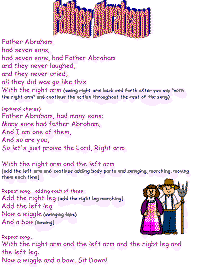 Father Abraham printable song templates for kids