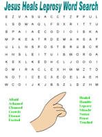 Jesus heals the man with Leprosy word search