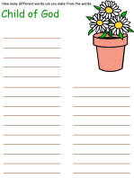 Child of God word mining sheets