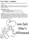 take home sheet