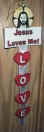 L O V E Doorknow or Wall Hanging