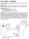 take home sheet
