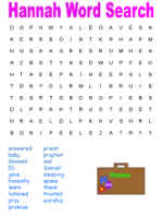 Hannah's promise word search puzzles