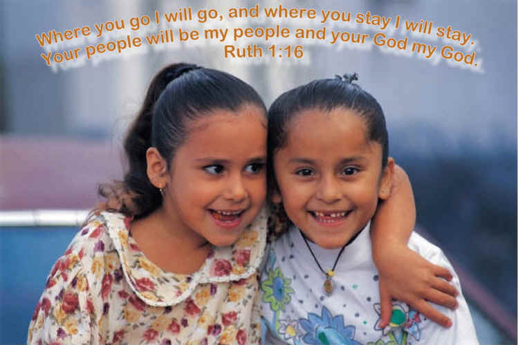 Ruth and Naomi Memory Verse Wallpaper - Ruth 1:16