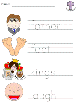 Abraham and Sarah Picture Clue Read and Trace worksheets