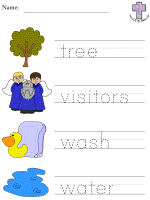 Abraham and Sarah Picture Clue Read and Trace worksheets