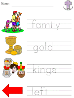 Abram and Lot Picture Clue Read and Trace worksheets
