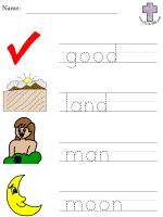 good, land, man, moon tracer pages