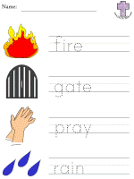 Elijah Picture Clue Read and Trace worksheets