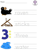 Elijah Picture Clue Read and Trace worksheets