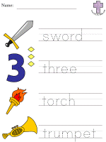 Gideon Picture Clue Read and Trace Worksheets
