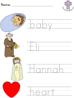 Gideon Picture Clue Read and Trace Worksheets