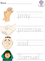 Hannah Picture, Clue Read and Trace worksheets