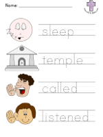 Hannah Picture, Clue Read and Trace worksheets