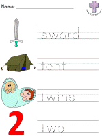 Jacob and Esau Picture Clue Read and Trace worksheets