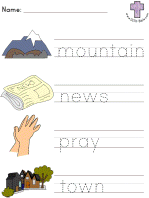 Jesus Heals Leprosy Picture Clue Read and Trace worksheets