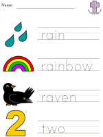 Noah Picture, Clue Read and Trace worksheets