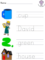 Jacob and Esau Picture Clue Read and Trace Worksheets