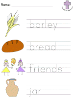 Ruth and Naomi Picture Clue Read and Trace worksheets