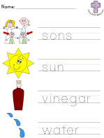 Ruth and Naomi Picture Clue Read and Trace worksheets