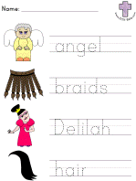 Jacob and Esau Picture Clue Read and Trace Worksheets