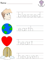 Sermon on the Mount Picture Clue Read and Trace worksheet