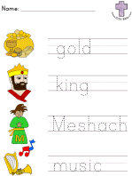 Three Faithful Men Picture Clue Read and Trace