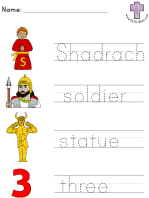 Three Faithful Men Picture Clue Read and Trace