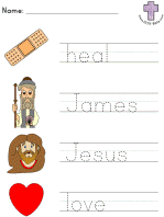 Twelve Disciples Picture Clue - Read and Trace