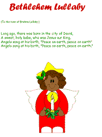 Bethlehem lullaby with printable template