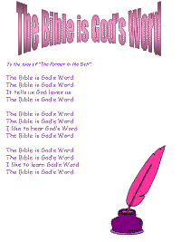 The Bible is God's word with printable template