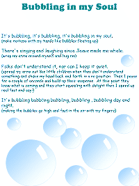 Bubbling in my Soul with printable template