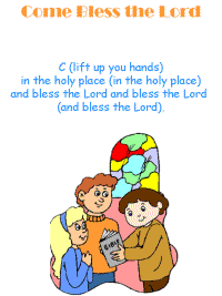 Come Bless the Lord with printable template