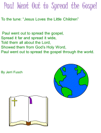 Paul Went Out to Spread the Gospel song