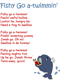 Fishy go a-twimmin' with printable template