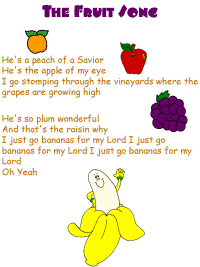 The Fruit printable song templates for kids