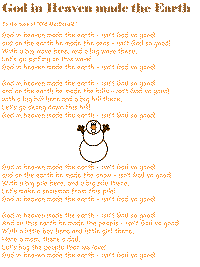 God in Heaven made the Earth with printable template