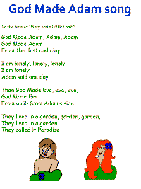 God Made Adam with printable template
