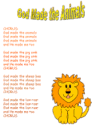 God Made the Animals with printable template